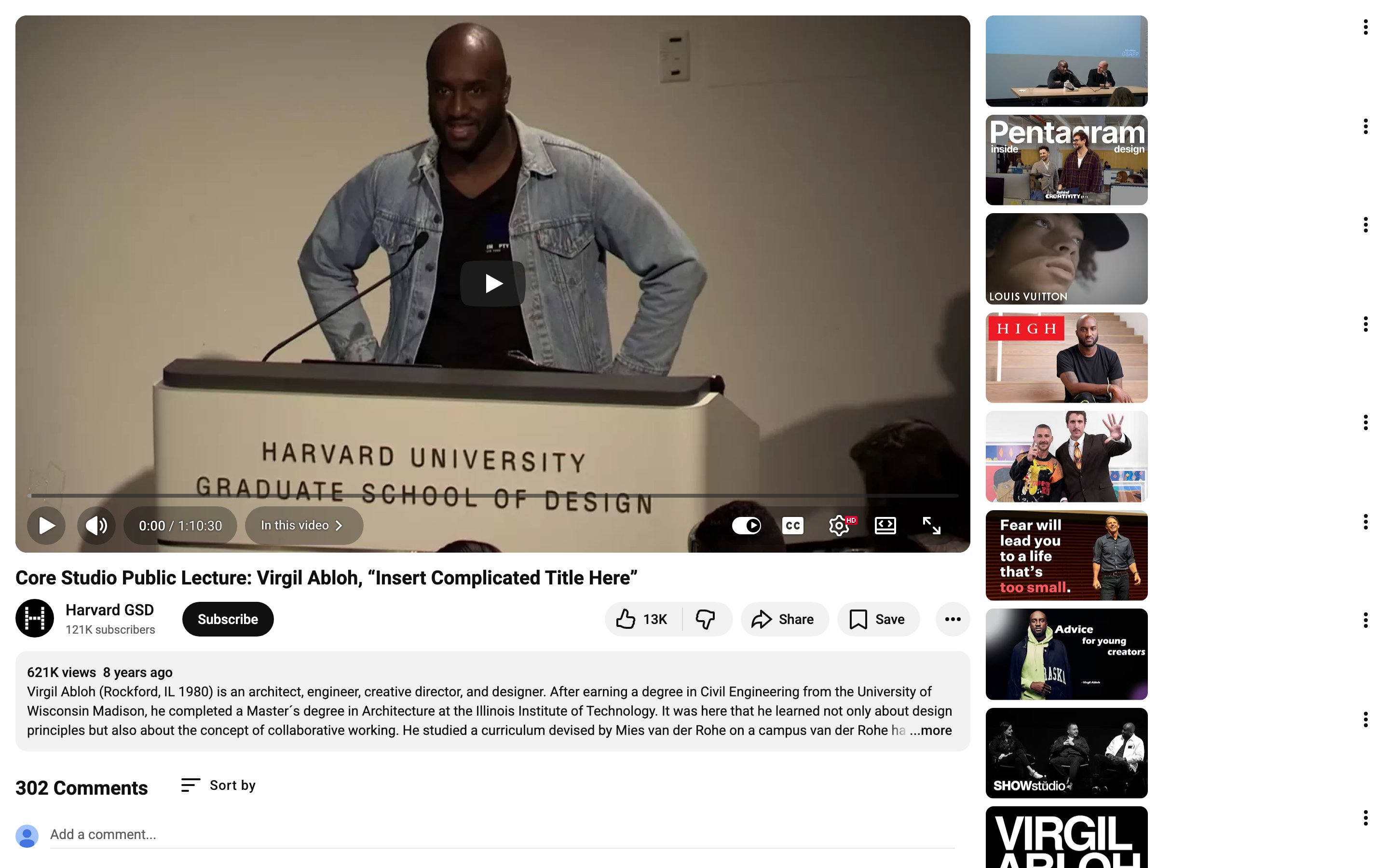 Virgil Abloh — Harvard GSD lecture
